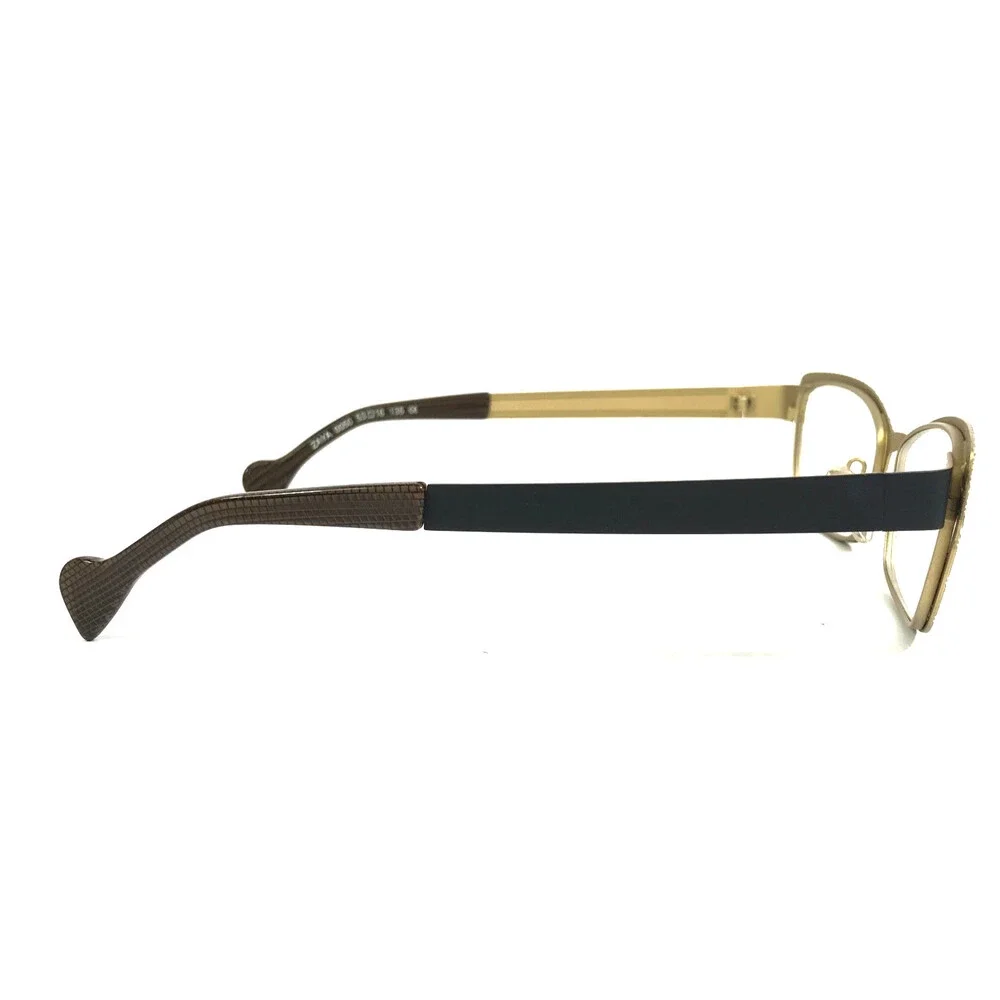 BOZ Eyeglasses Frames ZAYA 0050 Black Gold Cat Eye Full Rim 53-16-135